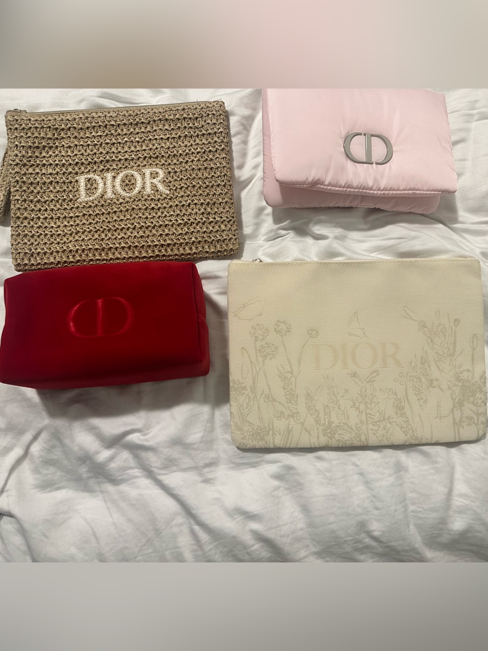 Dior lot of clutch and makeup pouches bags BN